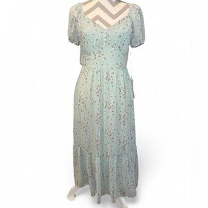 Mimi Chica Mint Floral Midi Dress
